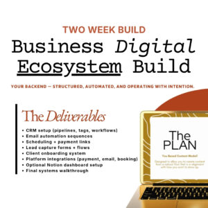 Business Digital Ecosystem Build